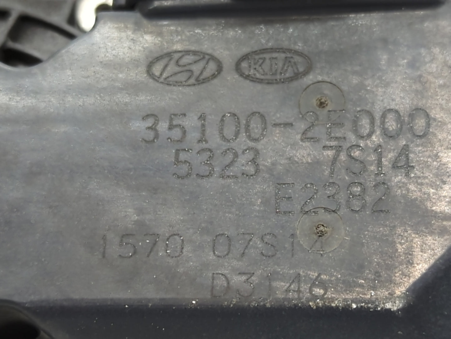 2011-2020 Hyundai Elantra Throttle Body P/N:35100-2E000 Fits Fits 2011 2012 2013 2014 2015 2016 2017 2018 2019 2020 2021 OEM