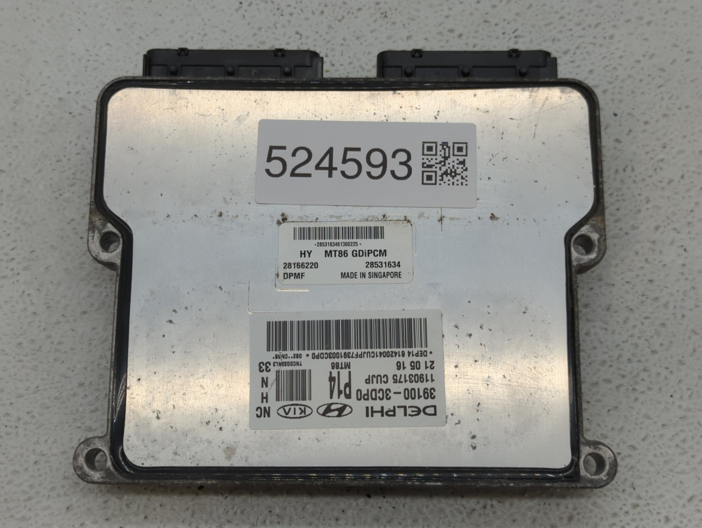 2017-2018 Hyundai Santa Fe PCM Engine Control Computer ECU ECM PCU OEM P/N:39100-3CDP0 Fits Fits 2017 2018 OEM Used Auto Par