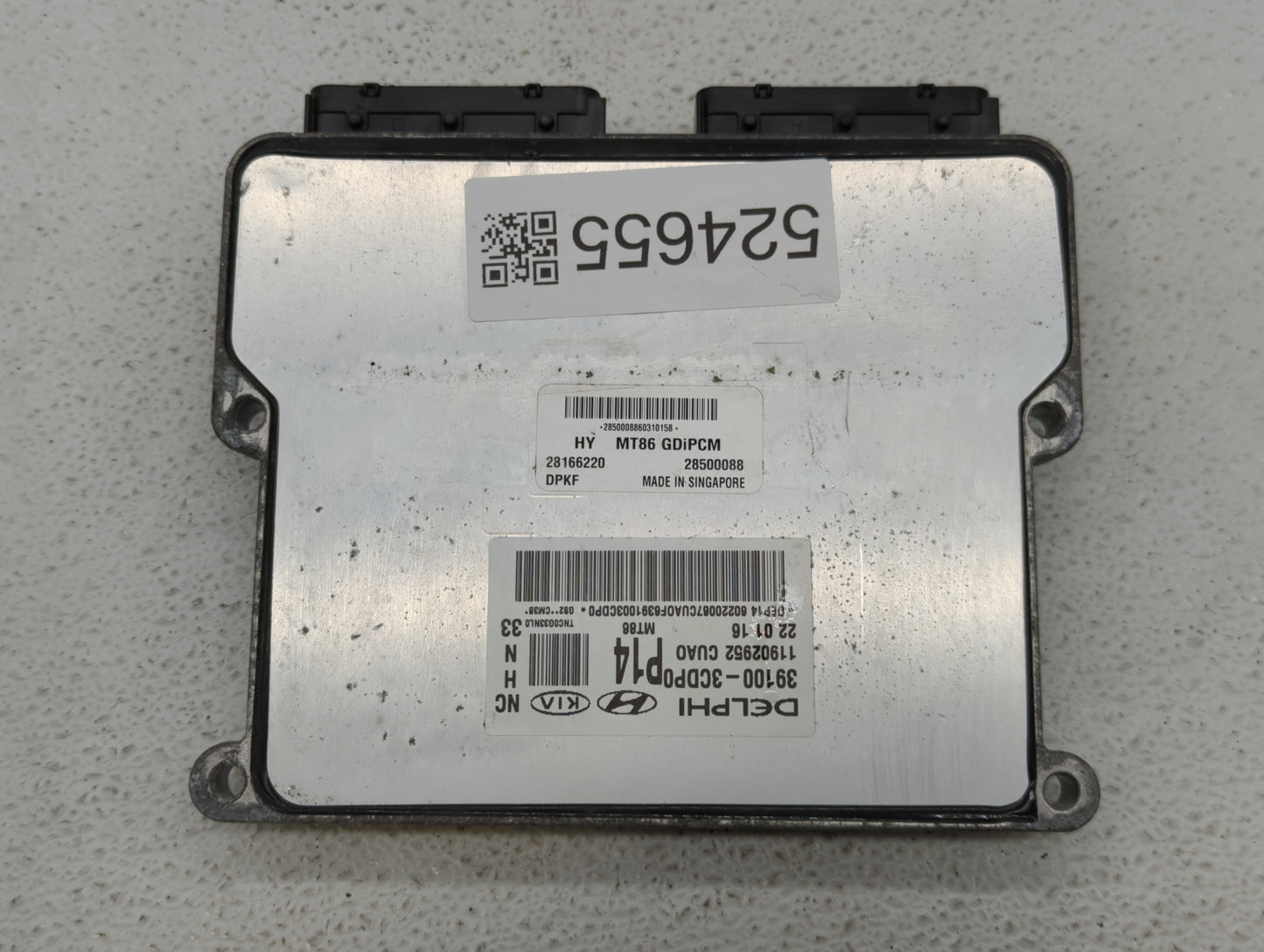 2017-2018 Hyundai Santa Fe PCM Engine Control Computer ECU ECM PCU OEM P/N:39100-3CDP0 Fits Fits 2017 2018 OEM Used Auto Par