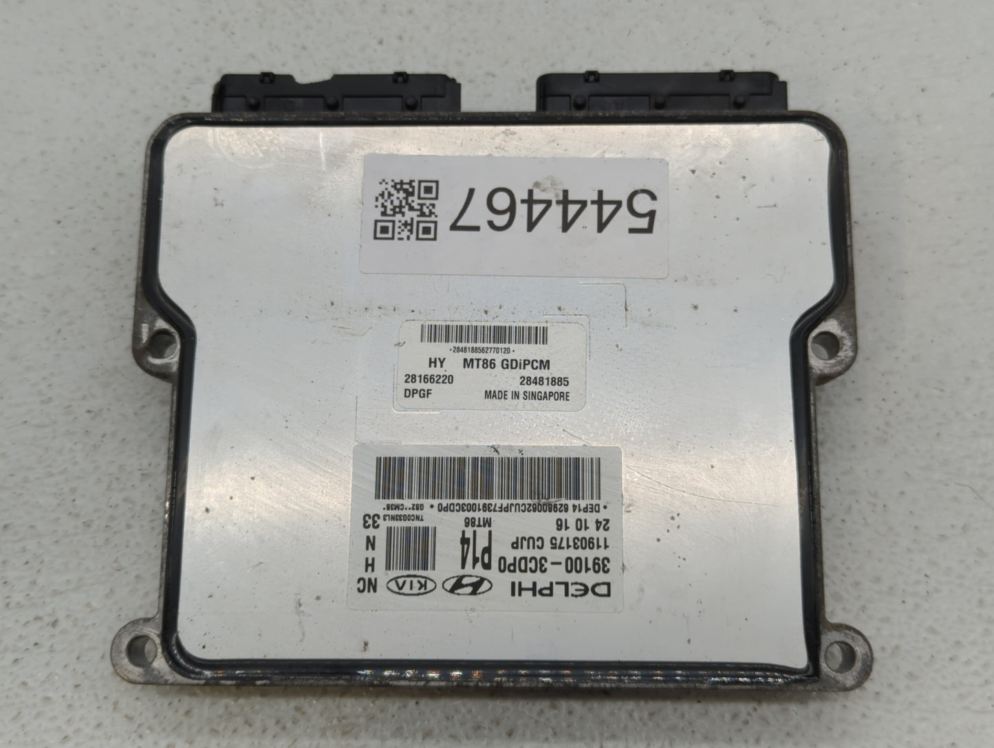 2017-2018 Hyundai Santa Fe PCM Engine Control Computer ECU ECM PCU OEM P/N:28481885 39100-3CDP0 Fits Fits 2017 2018 OEM Used
