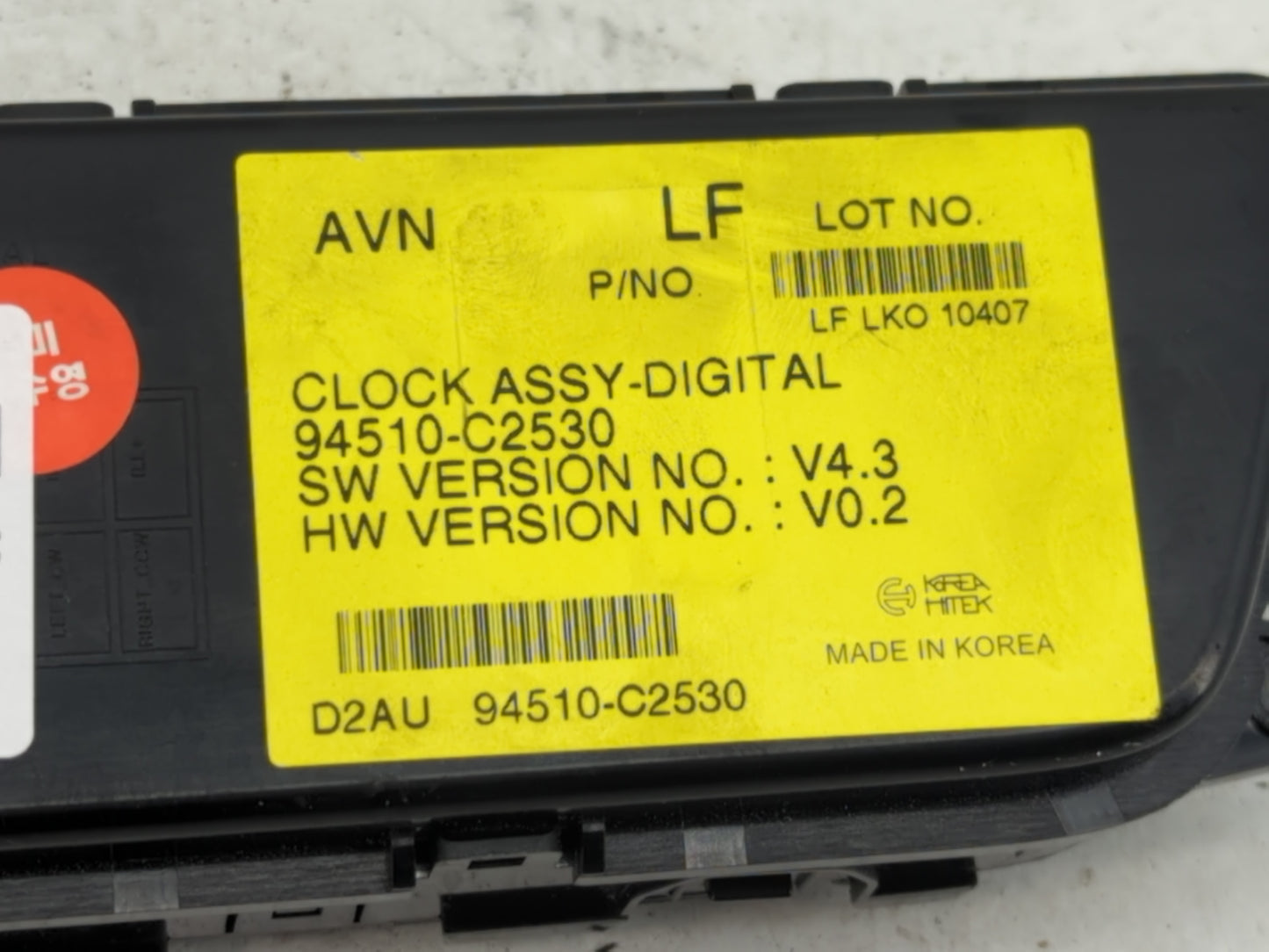 2015-2017 Hyundai Sonata Climate Control Module Temperature AC/Heater Replacement P/N:94510-C2530 Fits Fits 2015 2016 2017 O