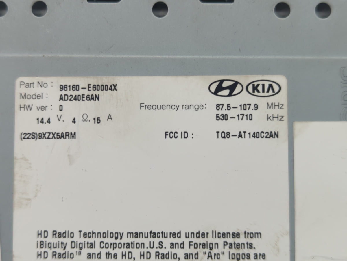 2017 Hyundai Sonata Information-gps-tv Control Module 96160-e60004x - Oemusedautoparts1.com
