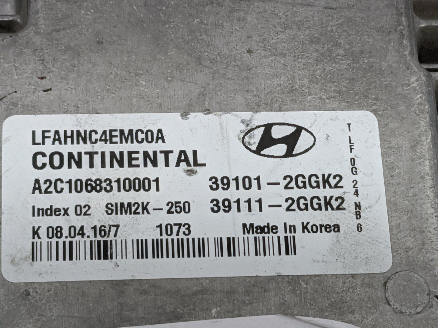 2015-2017 Hyundai Sonata PCM Engine Control Computer ECU ECM PCU OEM P/N:39101-2GGK2 39111-2GGK2 Fits Fits 2015 2016 2017 OE