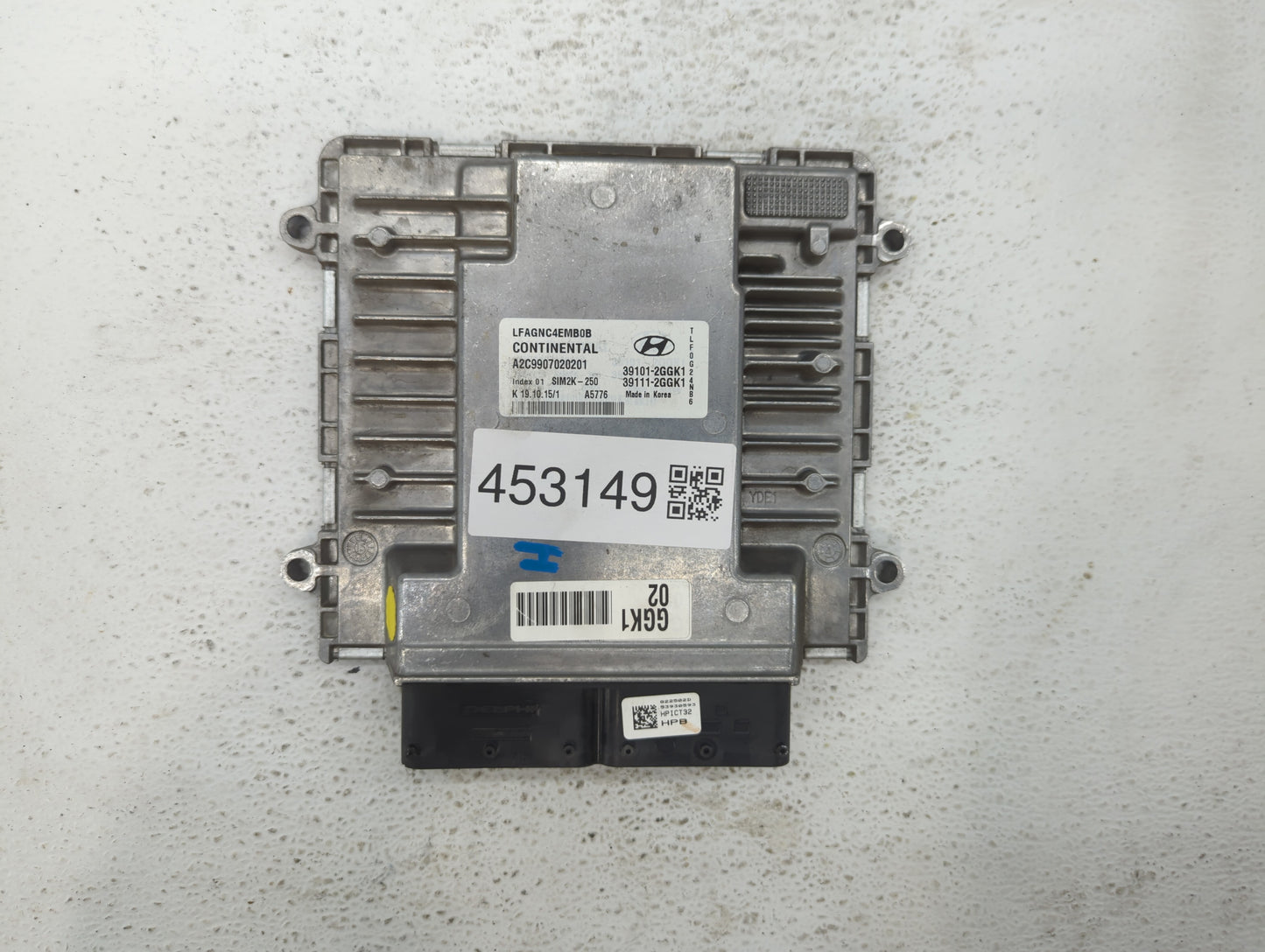 2015-2017 Hyundai Sonata PCM Engine Control Computer ECU ECM PCU OEM P/N:39111-2GGK1 39101-2GGK1 Fits Fits 2015 2016 2017 OE
