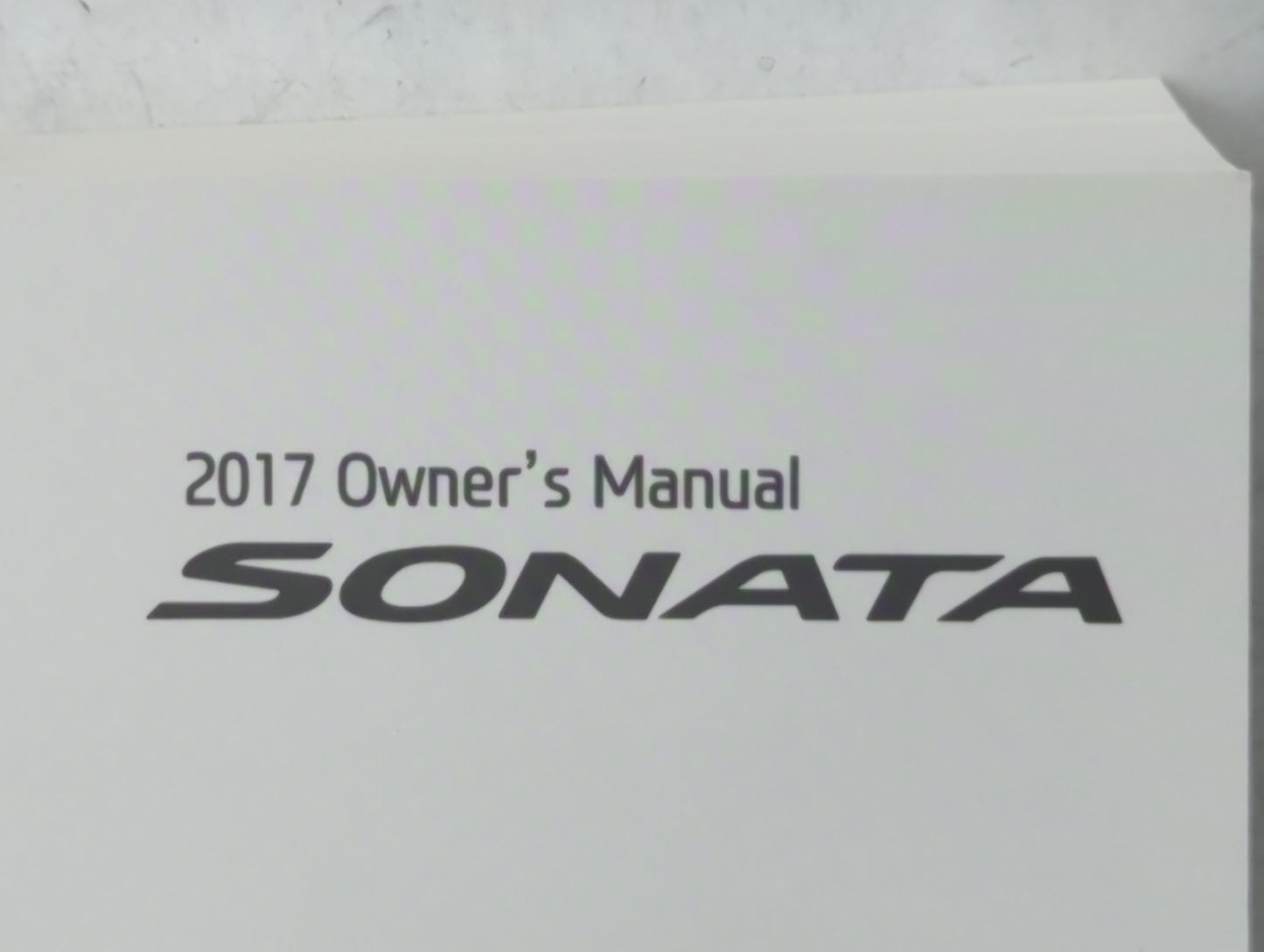 2017 Hyundai Sonata Owners Manual Book Guide P/N:HC10-EU690 OEM Used Auto Parts - Oemusedautoparts1.com