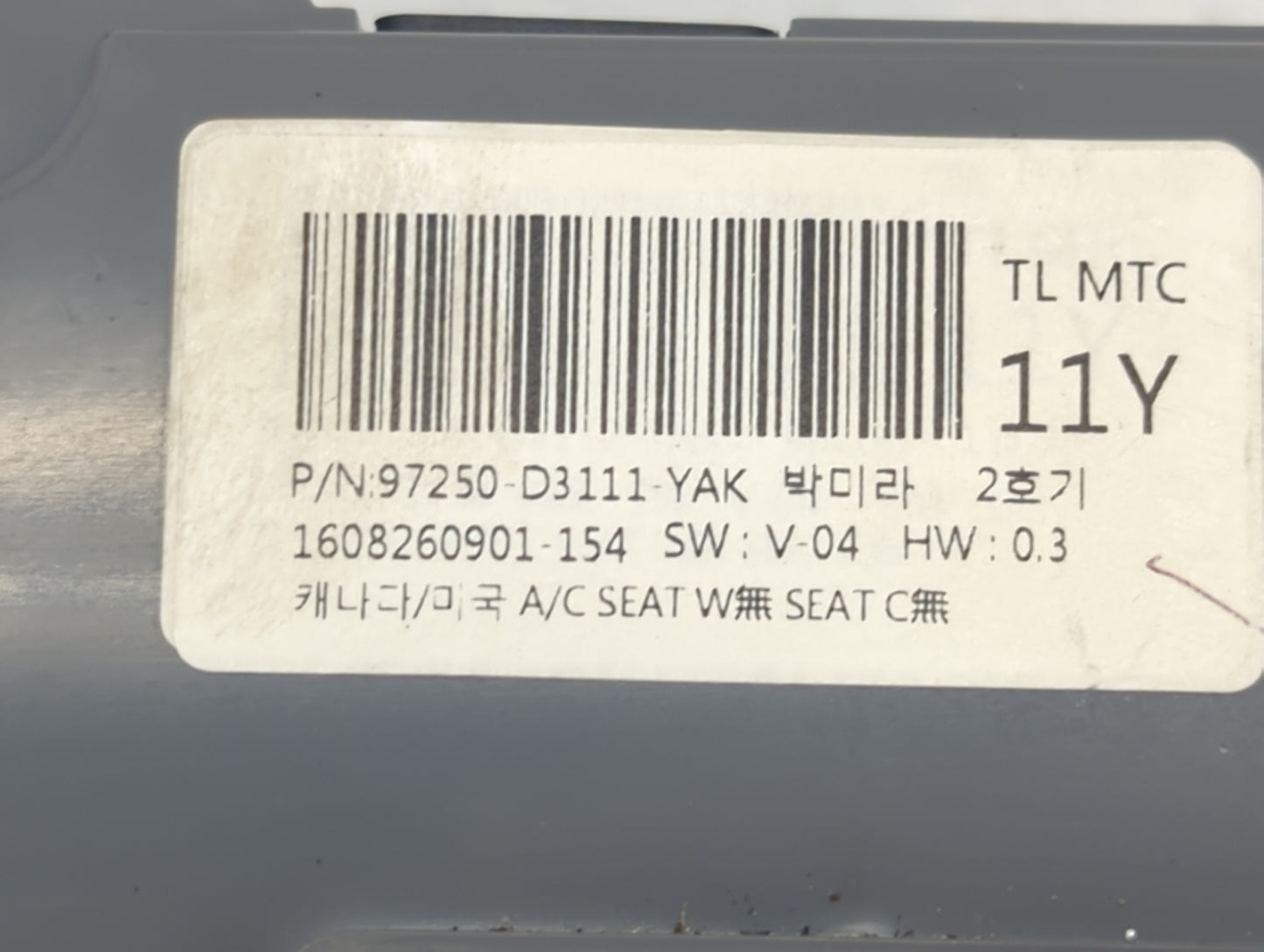 2016-2018 Hyundai Tucson Climate Control Module Temperature AC/Heater Replacement Fits Fits 2016 2017 2018 OEM Used Auto Par