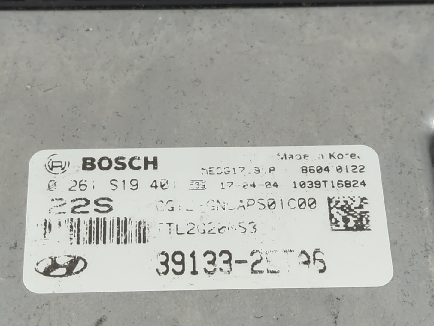 2016-2018 Hyundai Tucson PCM Engine Control Computer ECU ECM PCU OEM P/N:39133-2ET06 0261S19401 Fits Fits 2016 2017 2018 OEM