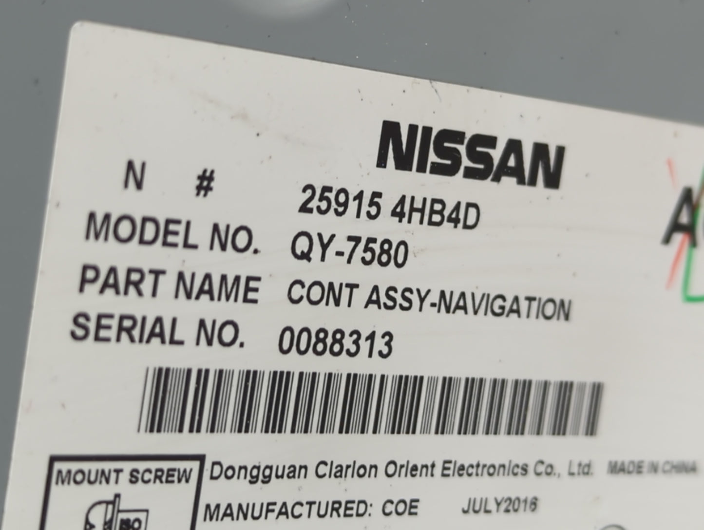 2015-2020 Infiniti Q50 Radio AM FM Cd Player Receiver Replacement P/N:25915 4HB4D Fits Fits 2015 2016 2017 2018 2019 2020 OE