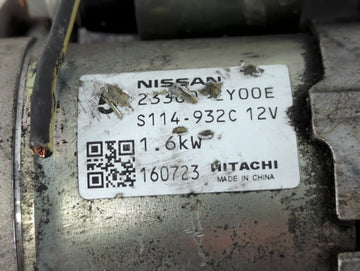 2017-2018 Infiniti Q60 Car Starter Motor Solenoid OEM P/N:S114-932C 23301 Fits Fits 2016 2017 2018 2019 OEM Used Auto Parts