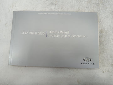 2017 Infiniti Qx50 Owners Manual Book Guide P/N:OM17E0 0J50U1 OEM Used Auto Parts