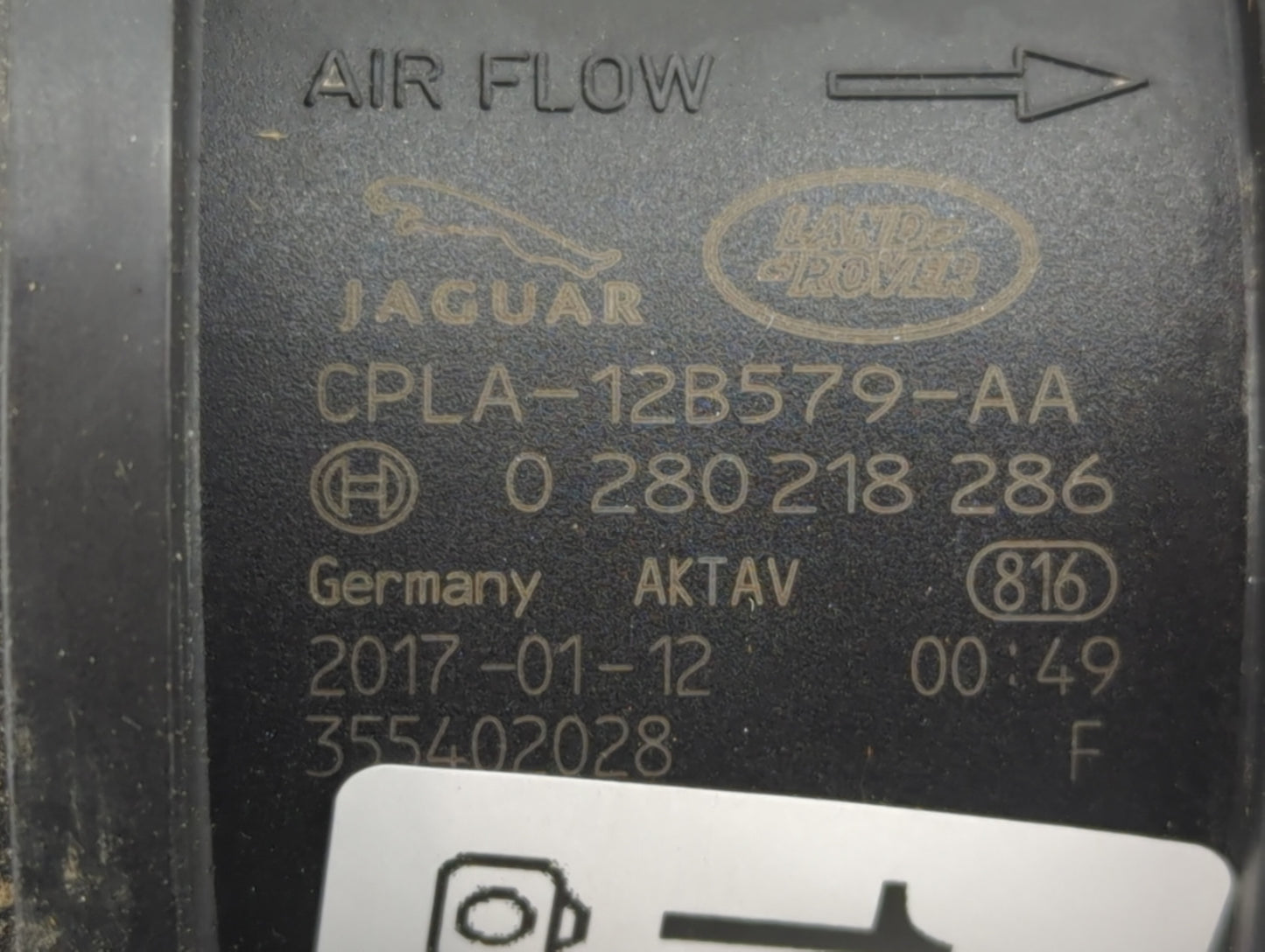 2017-2020 Jaguar F-pace Mass Air Flow Meter Maf - Oemusedautoparts1.com