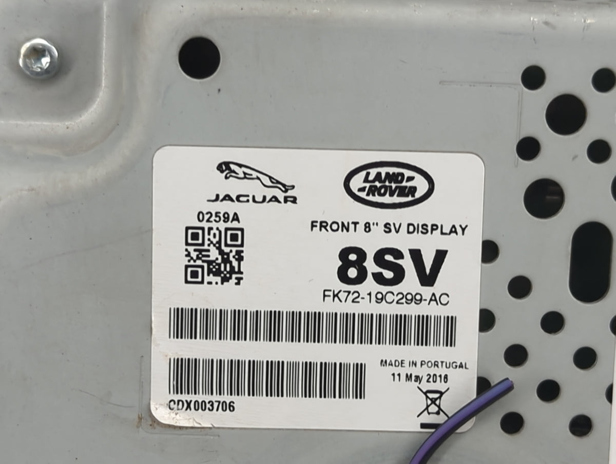 2017-2018 Jaguar Xe Information Radio Display Screen Black - Oemusedautoparts1.com