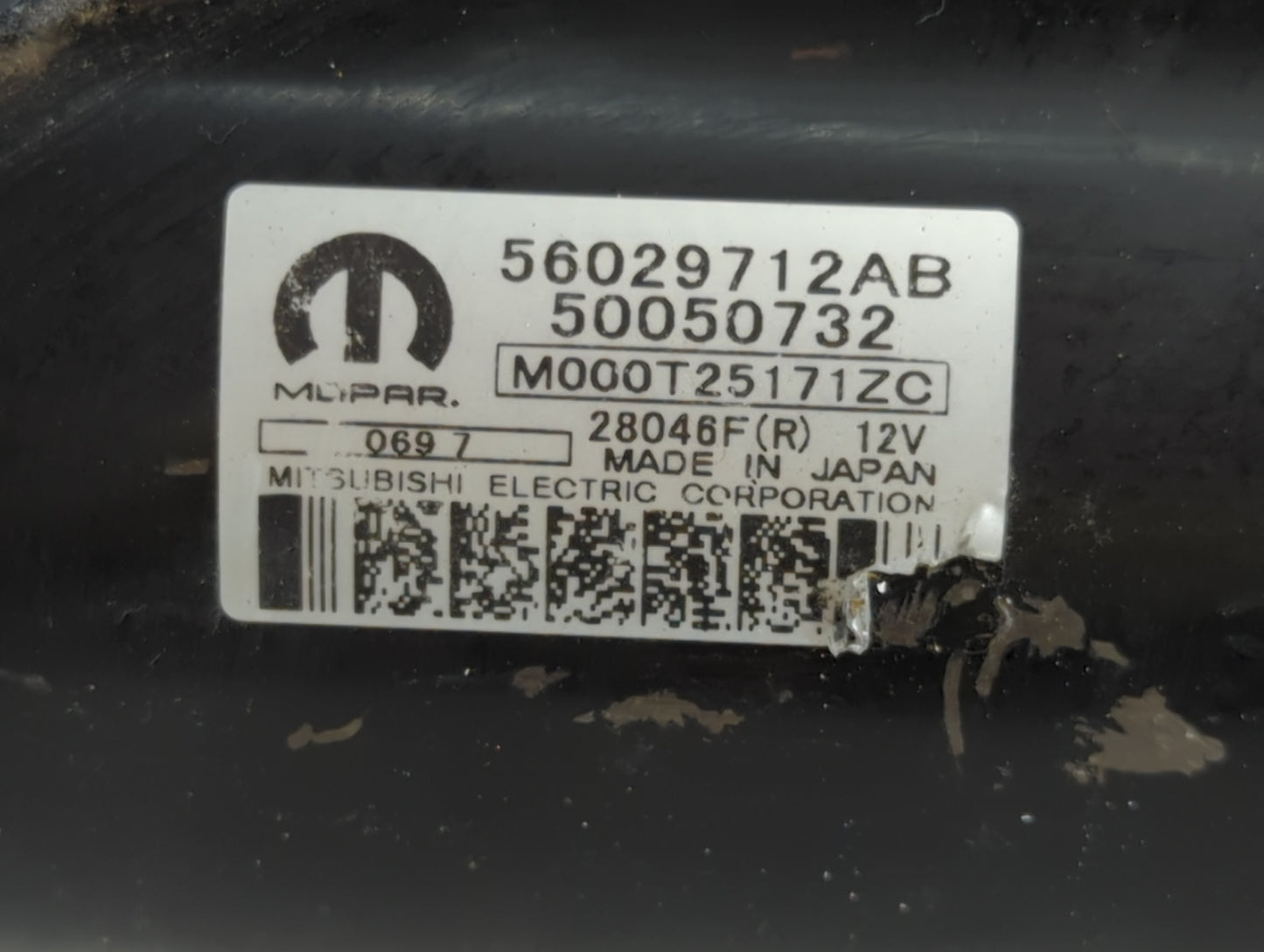 2017-2020 Jeep Compass Car Starter Motor Solenoid OEM P/N:50050732 56029712AB Fits OEM Used Auto Parts - Oemusedautoparts1.c