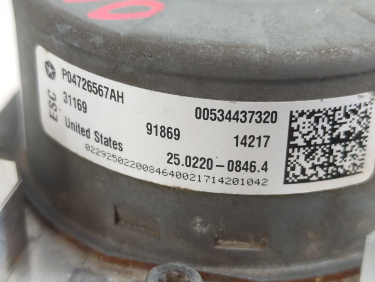 2017 Jeep Compass ABS Pump Control Module Replacement P/N:P04726567AH 00534437320 Fits OEM Used Auto Parts - Oemusedautopart