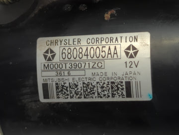2017-2020 Jeep Compass Car Starter Motor Solenoid OEM P/N:M000T39071ZC 68084005AA Fits OEM Used Auto Parts