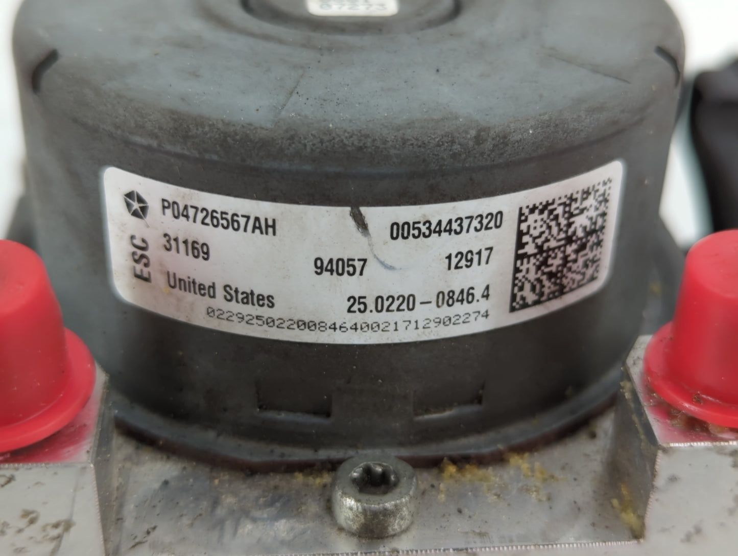 2017-2018 Jeep Compass Anti-Lock Brake ABS Pump Module Actuator OEM P/N:00534437320 P04726567AH Fits Fits 2017 2018 OEM Used