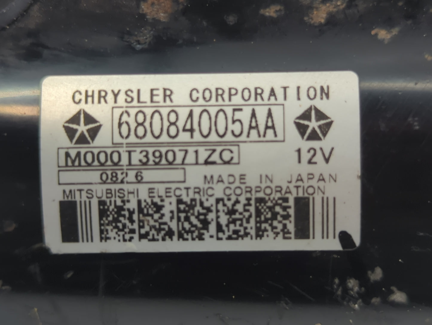 2017-2020 Jeep Compass Car Starter Motor Solenoid OEM P/N:68084005AA Fits Fits 2014 2015 2016 2017 2018 2019 2020 2021 2022