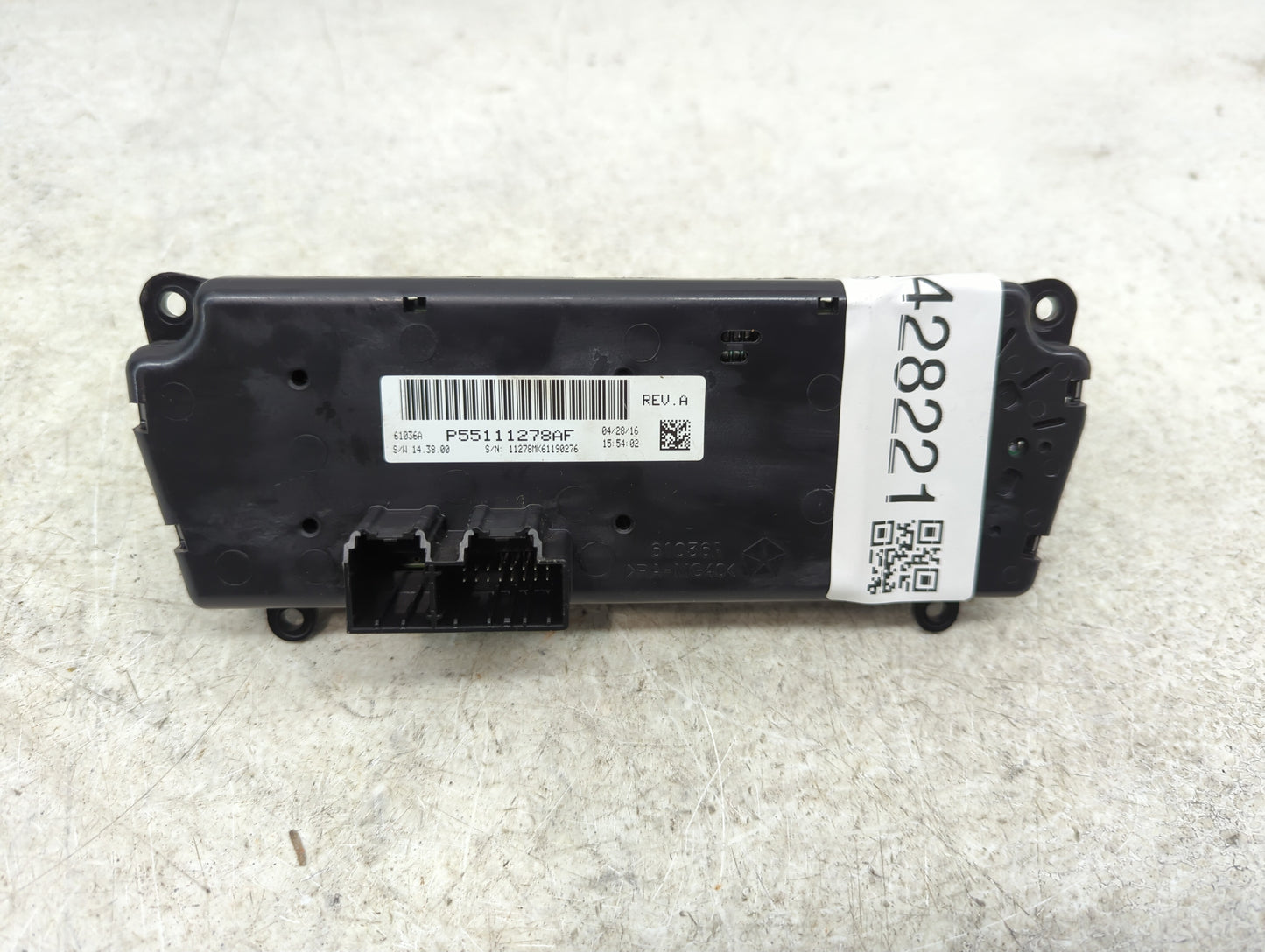 2011-2017 Jeep Patriot Climate Control Module Temperature AC/Heater Replacement P/N:P55111278AF Fits OEM Used Auto Parts - O