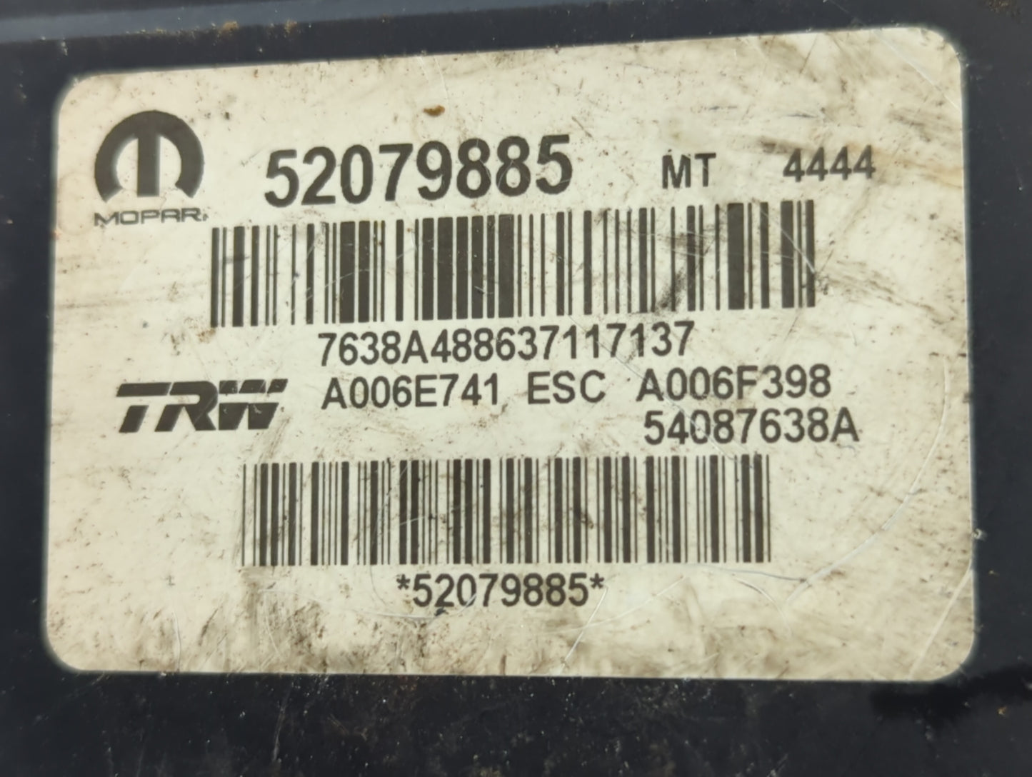 2015-2017 Jeep Renegade ABS Pump Control Module Replacement P/N:54087638A 52079885 Fits Fits 2015 2016 2017 OEM Used Auto Pa