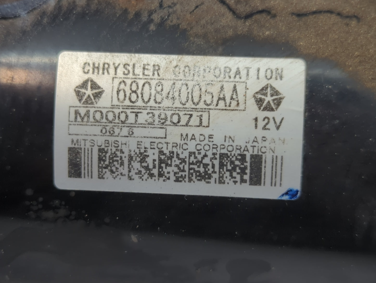2015-2021 Jeep Renegade Car Starter Motor Solenoid OEM P/N:M000T39071 68084005AA Fits OEM Used Auto Parts - Oemusedautoparts