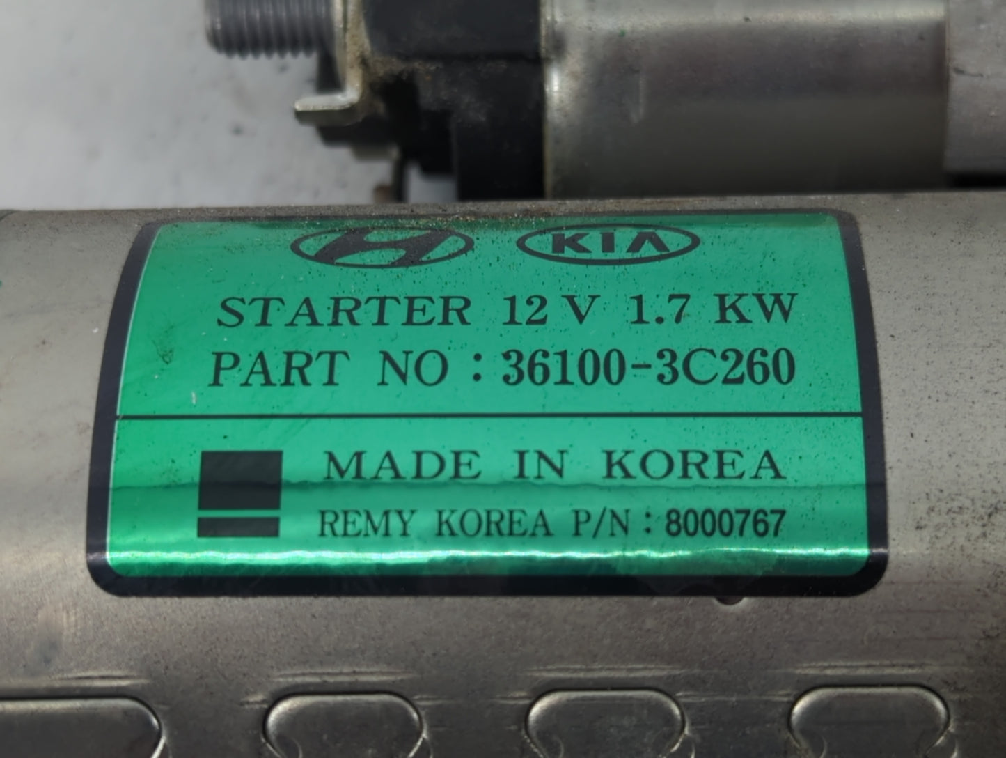 2015-2020 Kia Cadenza Car Starter Motor Solenoid OEM P/N:36100-3C260 Fits Fits 2015 2016 2017 2018 2019 2020 OEM Used Auto P