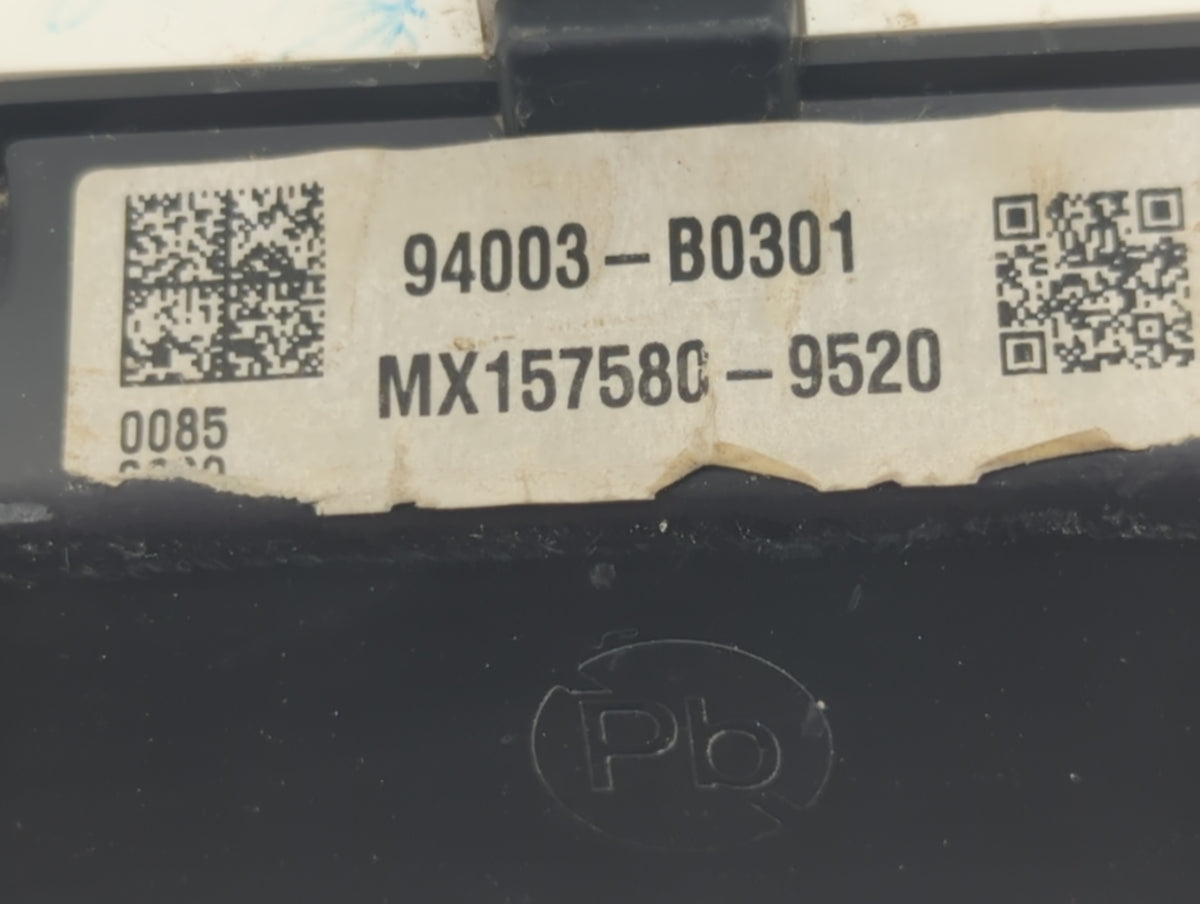 2017-2018 Kia Forte Instrument Cluster Speedometer Gauges P/N:94003-B0301 MX157580-9520 Miles: Fits Fits 2017 2018 OEM Used