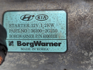 2017-2022 Kia Forte Car Starter Motor Solenoid OEM P/N:61003131 36100-2G250 Fits Fits 2017 2018 2019 2020 2021 2022 OEM Used Auto Parts