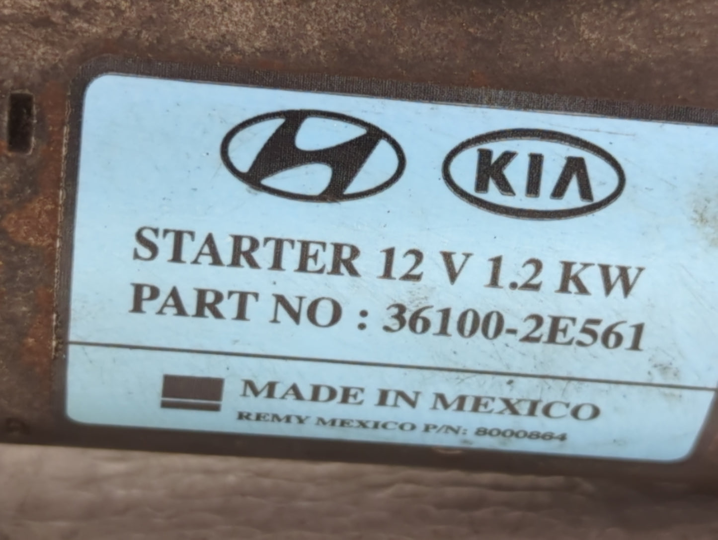 2017-2022 Kia Forte Car Starter Motor Solenoid OEM P/N:36100-2E561 Fits Fits 2017 2018 2019 2020 2021 2022 OEM Used Auto Par
