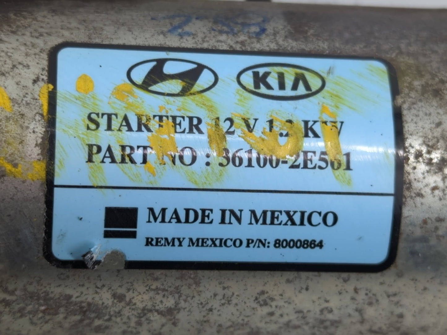 2017-2022 Kia Forte Car Starter Motor Solenoid OEM P/N:8000864 36100-2E561 Fits Fits 2017 2018 2019 2020 2021 2022 OEM Used