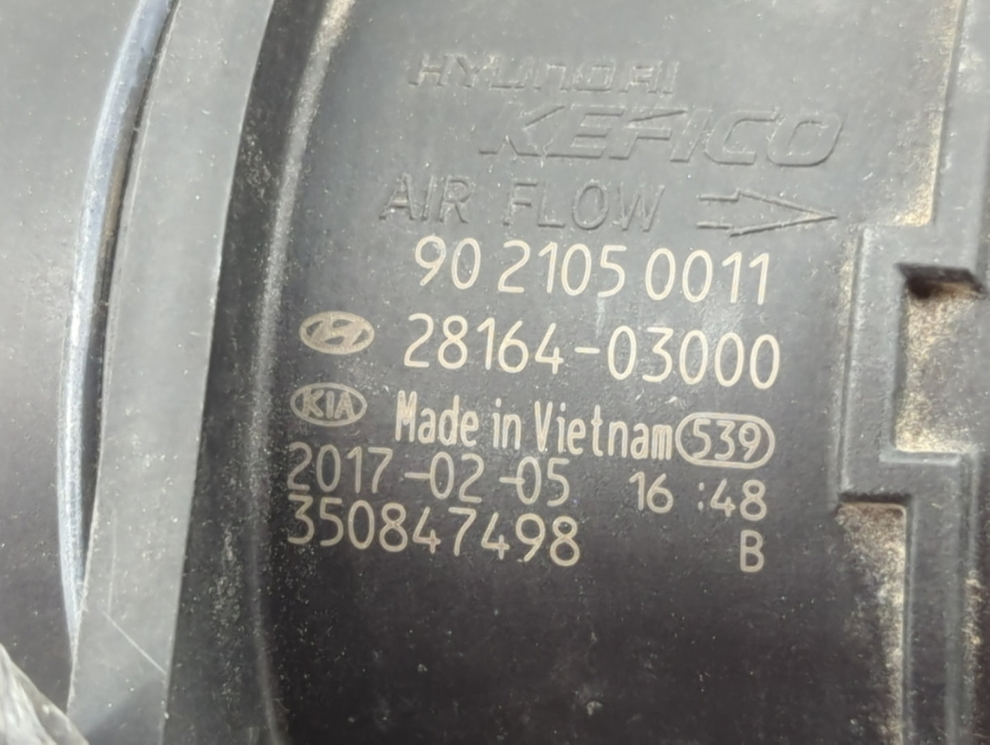 2017-2020 Kia Niro Mass Air Flow Meter Maf 1463561 - Oemusedautoparts1.com