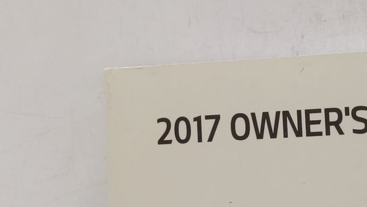2017 Kia Optima Owners Manual Book Guide OEM Used Auto Parts