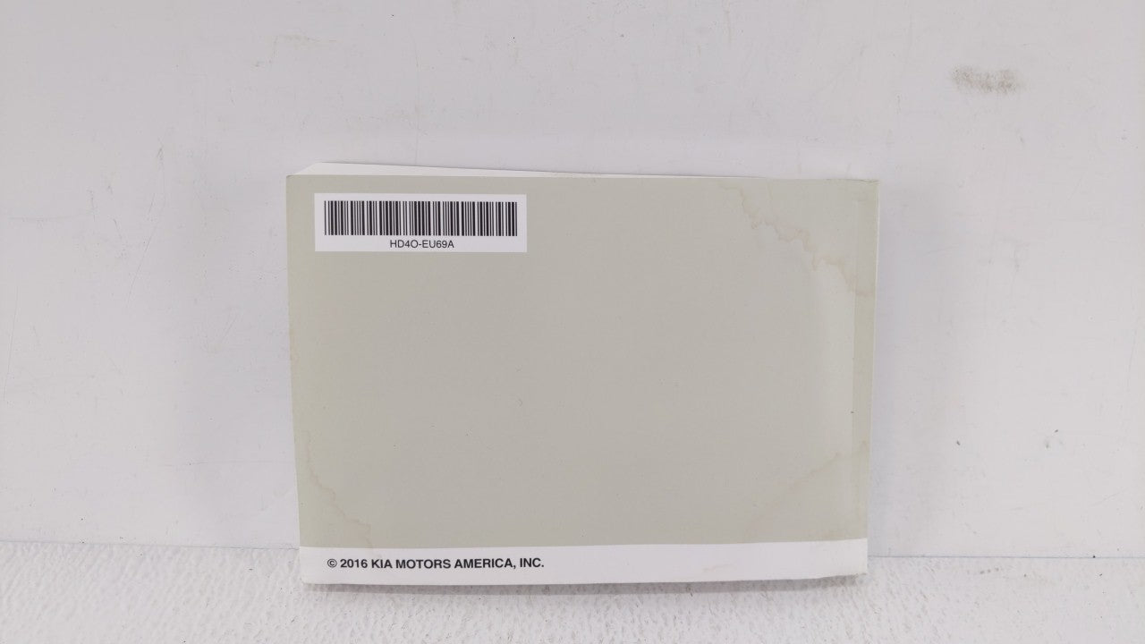 2017 Kia Optima Owners Manual Book Guide OEM Used Auto Parts - Oemusedautoparts1.com