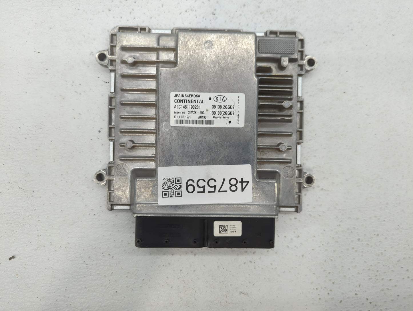 2016-2018 Kia Optima PCM Engine Control Computer ECU ECM PCU OEM P/N:39108-2GGD7 39138-2GGD7, 39108-2GGD5 Fits Fits 2016 201