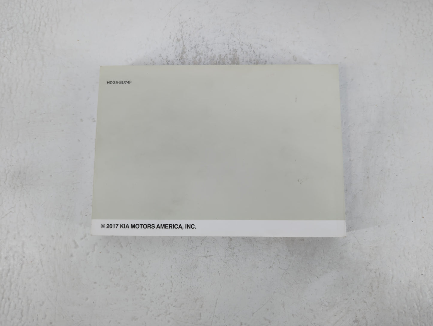 2017 Kia Optima Owners Manual Book Guide P/N:HDG5-EU74F OEM Used Auto Parts - Oemusedautoparts1.com