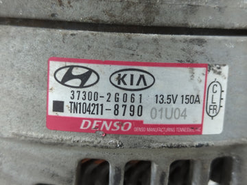 2016-2020 Kia Optima Alternator Replacement Generator Charging Assembly Engine OEM P/N:TN104211-8790 37300-2G061 Fits OEM Used Auto Parts