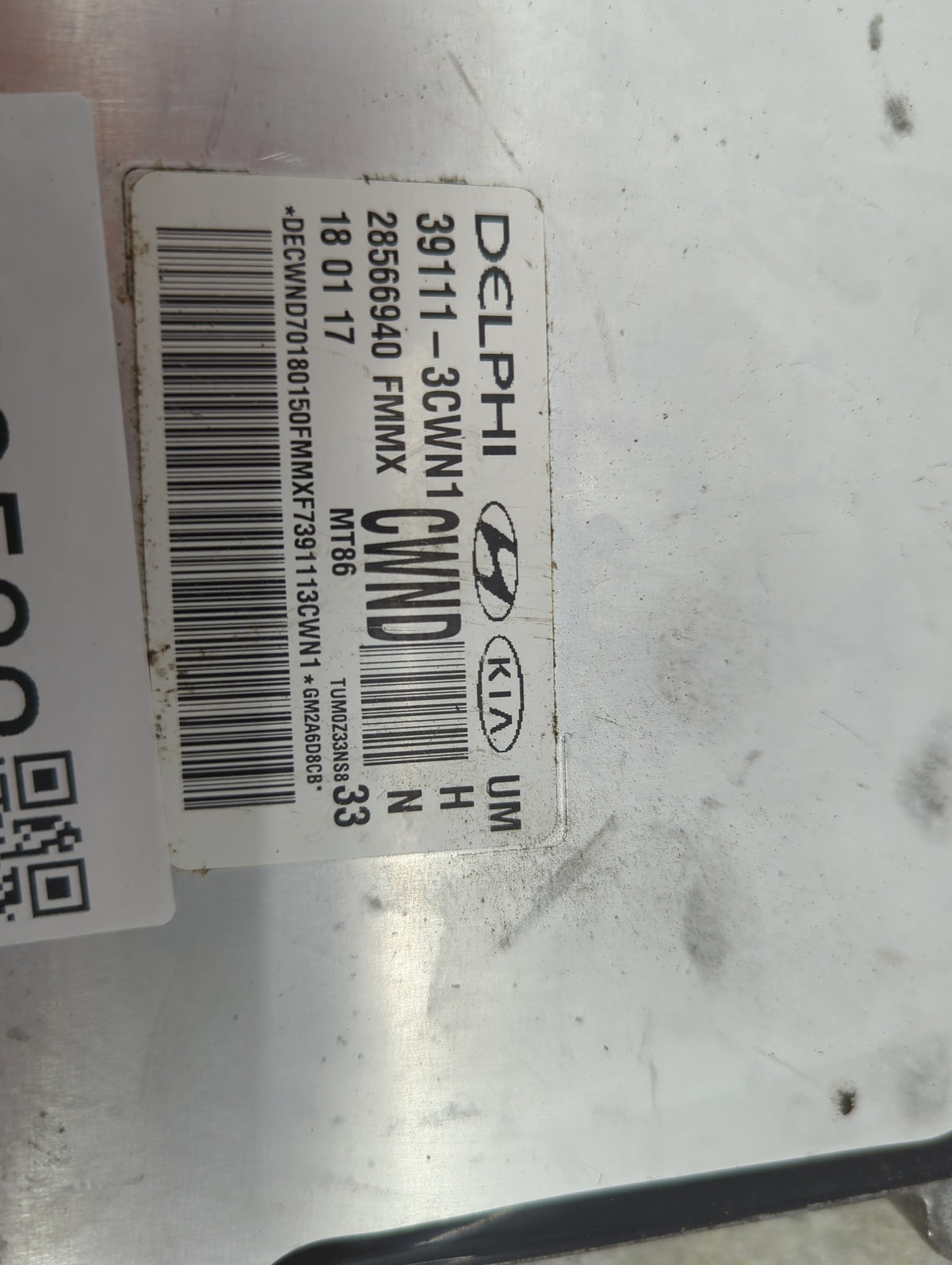 2016-2018 Kia Sorento PCM Engine Control Computer ECU ECM PCU OEM P/N:39111-3CWN1 28566940 Fits Fits 2016 2017 2018 OEM Used