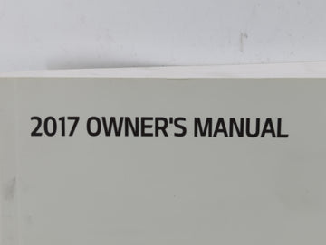2017 Kia Soul Owners Manual Book Guide P/N:HB2O-EU6NB OEM Used Auto Parts