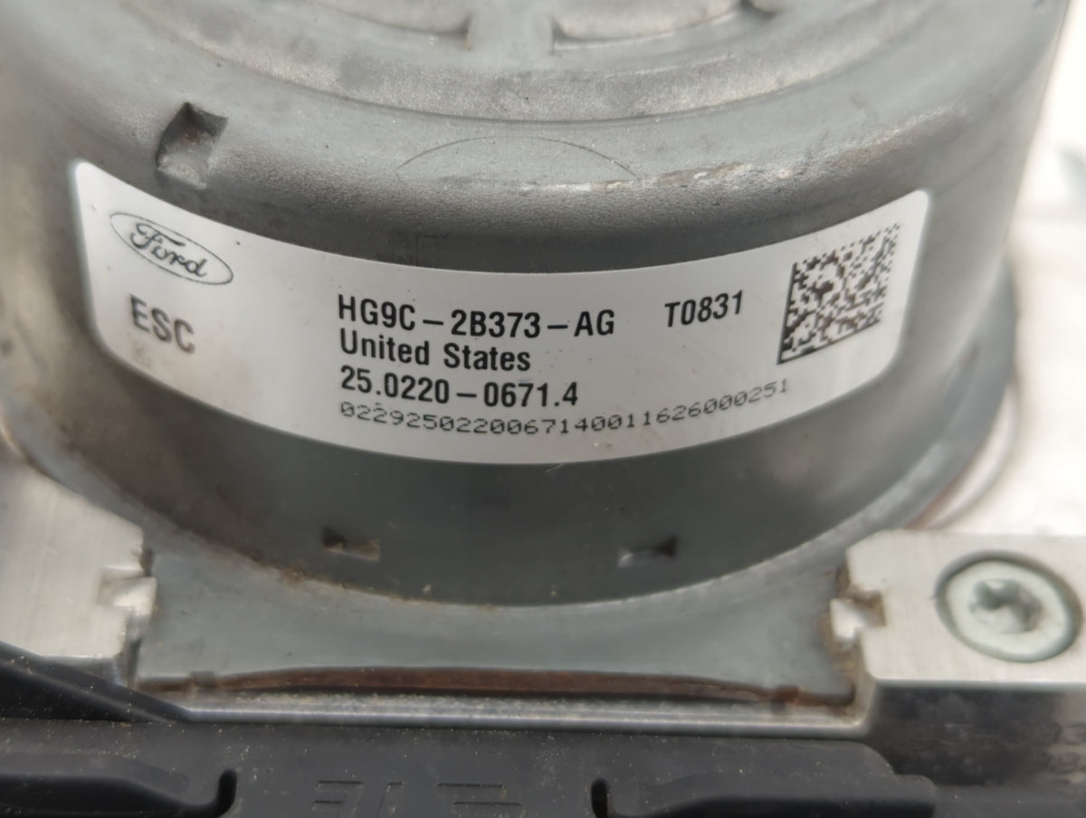 2017-2018 Lincoln Mkz Anti-Lock Brake ABS Pump Module Actuator OEM P/N:HG9C-2B373-AG Fits Fits 2017 2018 OEM Used Auto Parts
