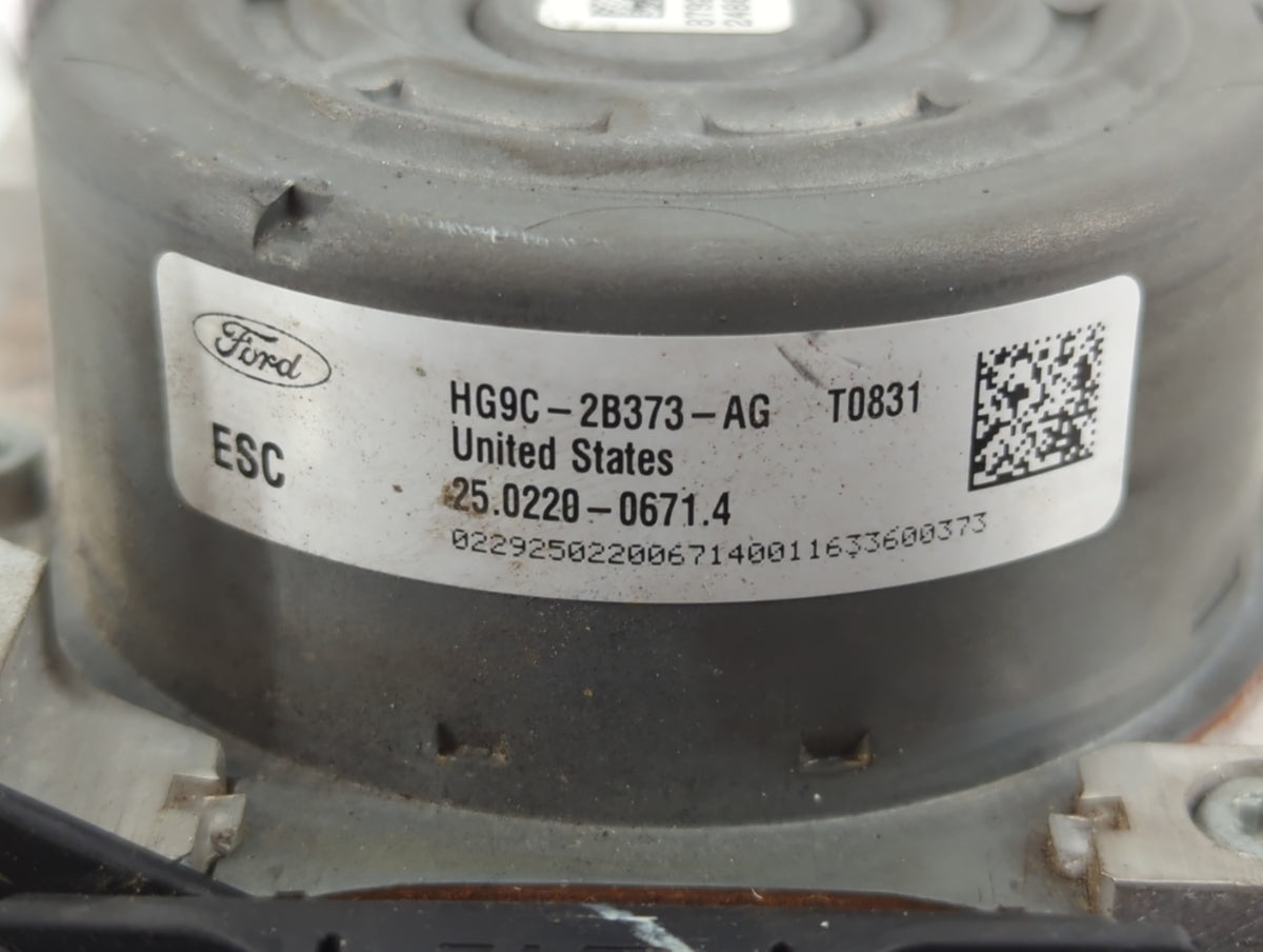 2017-2018 Lincoln Mkz Anti-Lock Brake ABS Pump Module Actuator OEM P/N:HG9C-2B373-AG Fits Fits 2017 2018 OEM Used Auto Parts