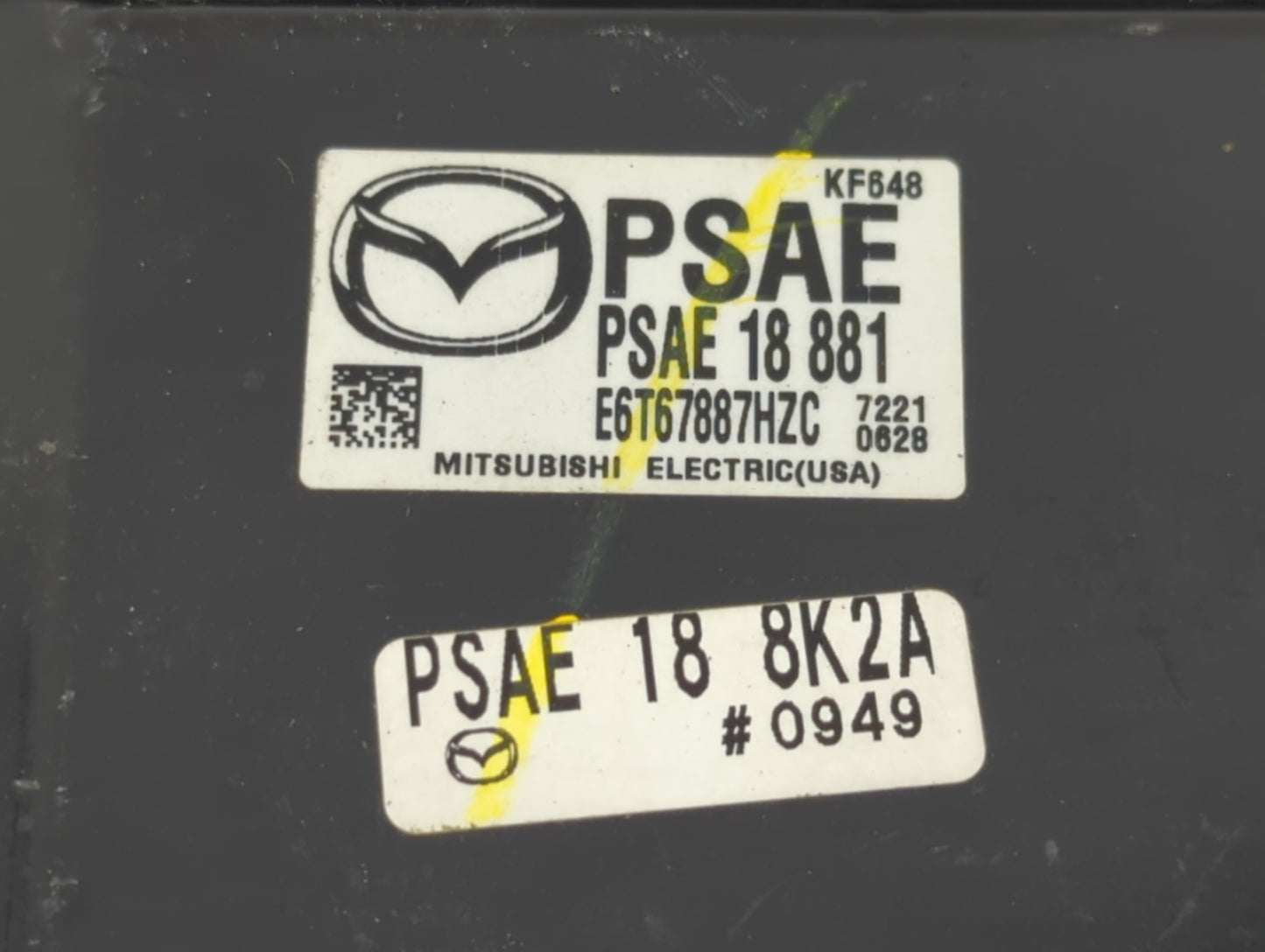 2017 Mazda 3 PCM Engine Control Computer ECU ECM PCU OEM P/N:PSAE 18 881 PSAE 18 8K2A Fits OEM Used Auto Parts - Oemusedauto