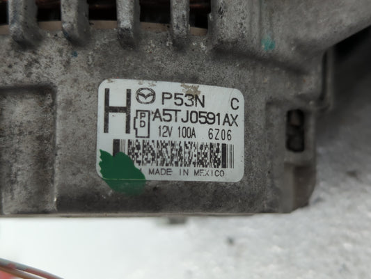 2014 Mazda 3 Alternator Replacement Generator Charging Assembly Engine OEM P/N:PEDD A5TL0491 P53N A5T J0591 AX Fits Fits 2013 OEM Used Auto Parts