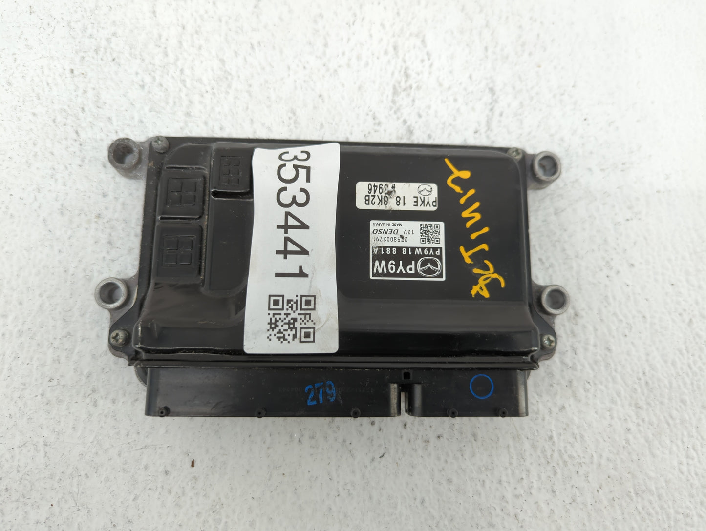 2017 Mazda 3 PCM Engine Control Computer ECU ECM PCU OEM P/N:PSAP 18 881 PY9W 18 881 Fits OEM Used Auto Parts - Oemusedautop