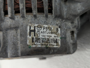 2014 Mazda 3 Alternator Replacement Generator Charging Assembly Engine OEM P/N:P51X A5TJ 0591ZT PEDD A5TL0491 Fits Fits 2013 OEM Used Auto Parts
