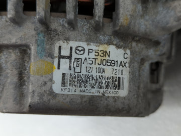 2014 Mazda 3 Alternator Replacement Generator Charging Assembly Engine OEM P/N:P51X A5TJ 0591ZT PEDD A5TL0491 Fits Fits 2013 OEM Used Auto Parts