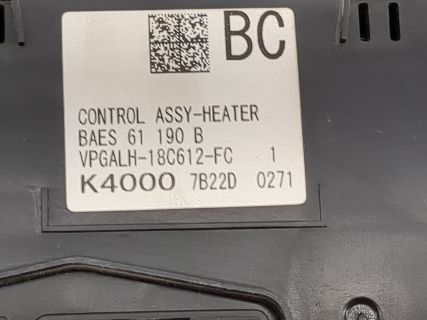 2017 Mazda Mazda3 Climate Control Module Temperature AC/Heater Replacement P/N:BAES 61 190 B VPGALH-18C612-FC Fits Fits 2018