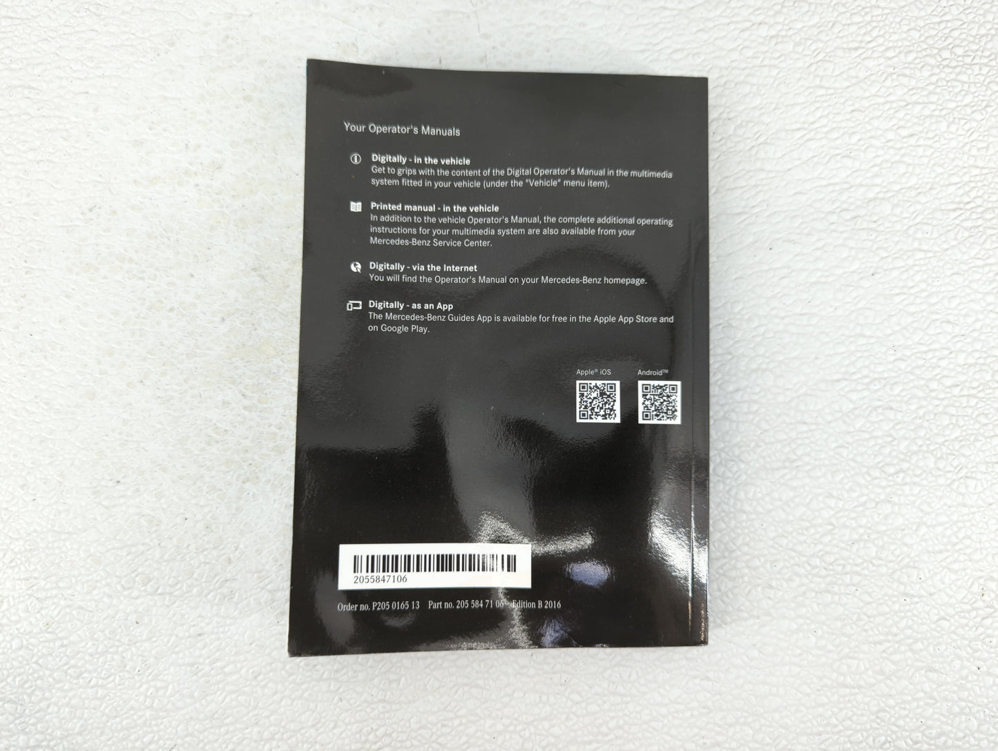 2017 Mercedes-Benz C250 Owners Manual Book Guide OEM Used Auto Parts - Oemusedautoparts1.com