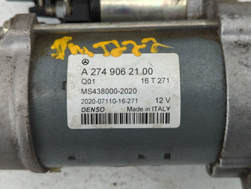 2015-2018 Mercedes-Benz C300 Car Starter Motor Solenoid OEM P/N:A 274 906 21 00 Fits Fits 2015 2016 2017 2018 2019 2020 2021 OEM Used Auto Parts