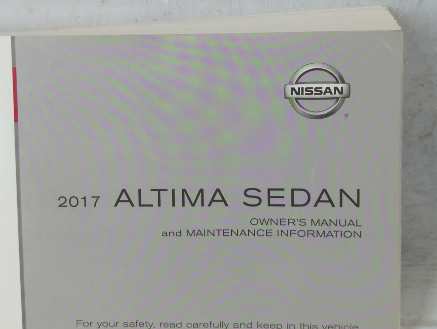 2017 Nissan Altima Owners Manual Book Guide P/N:OM17EA 0L33U0 OEM Used Auto Parts - Oemusedautoparts1.com