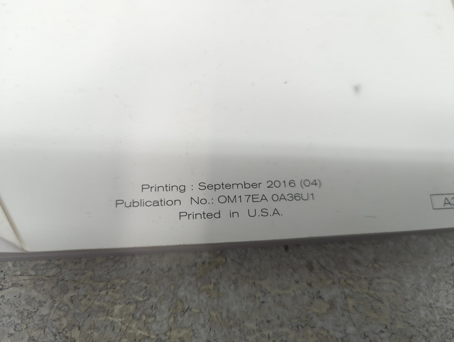 2017 Nissan Maxima Owners Manual Book Guide P/N:OM17EA 0A36U1 OEM Used Auto Parts - Oemusedautoparts1.com