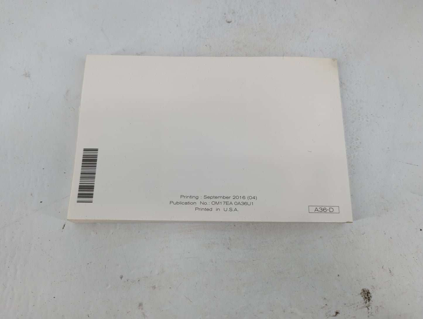 2017 Nissan Maxima Owners Manual Book Guide P/N:OM17EA 0A36U1 OEM Used Auto Parts - Oemusedautoparts1.com